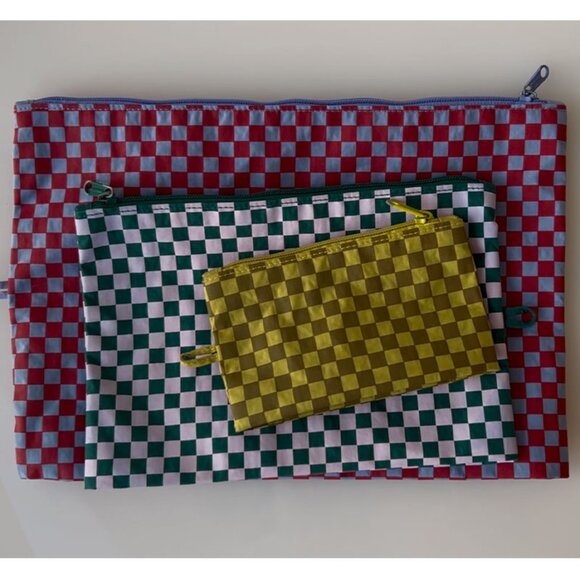 Baggu Go Pouch Set, Jewel Check Colorway - Picture 3 of 10